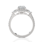 2 1/5 ctw Oval Lab Grown Diamond Halo Engagement Ring