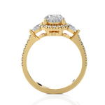 2 1/5 ctw Oval Lab Grown Diamond Halo Engagement Ring