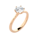 Round Lab Grown Diamond Solitaire Engagement Ring
