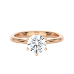 Round Lab Grown Diamond Solitaire Engagement Ring