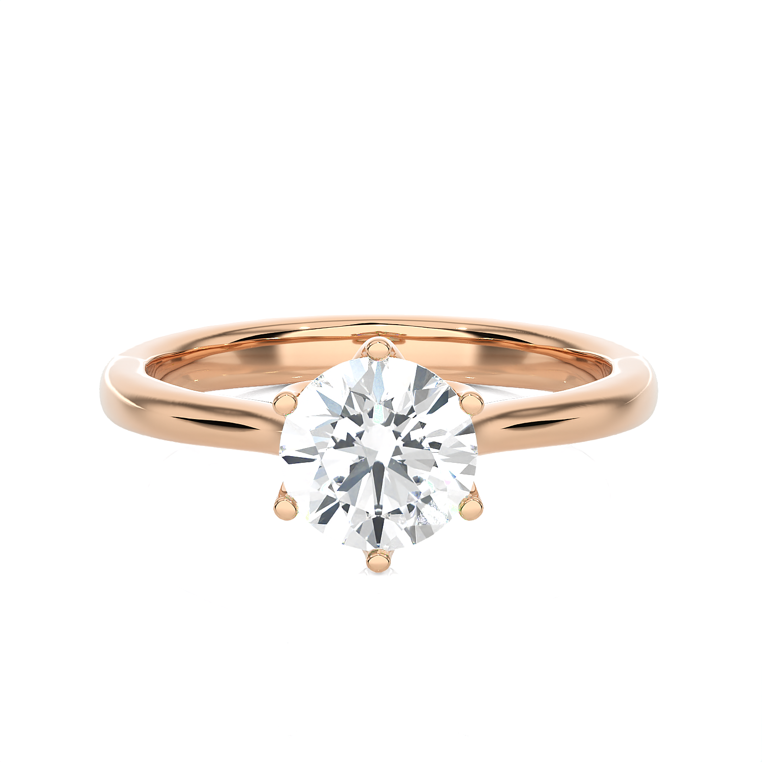 Round Lab Grown Diamond Solitaire Engagement Ring