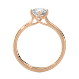 Round Lab Grown Diamond Solitaire Engagement Ring