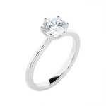 Round Lab Grown Diamond Solitaire Engagement Ring