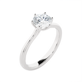Round Lab Grown Diamond Solitaire Engagement Ring