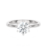 Round Lab Grown Diamond Solitaire Engagement Ring