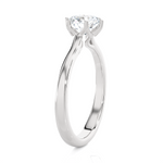 Round Lab Grown Diamond Solitaire Engagement Ring