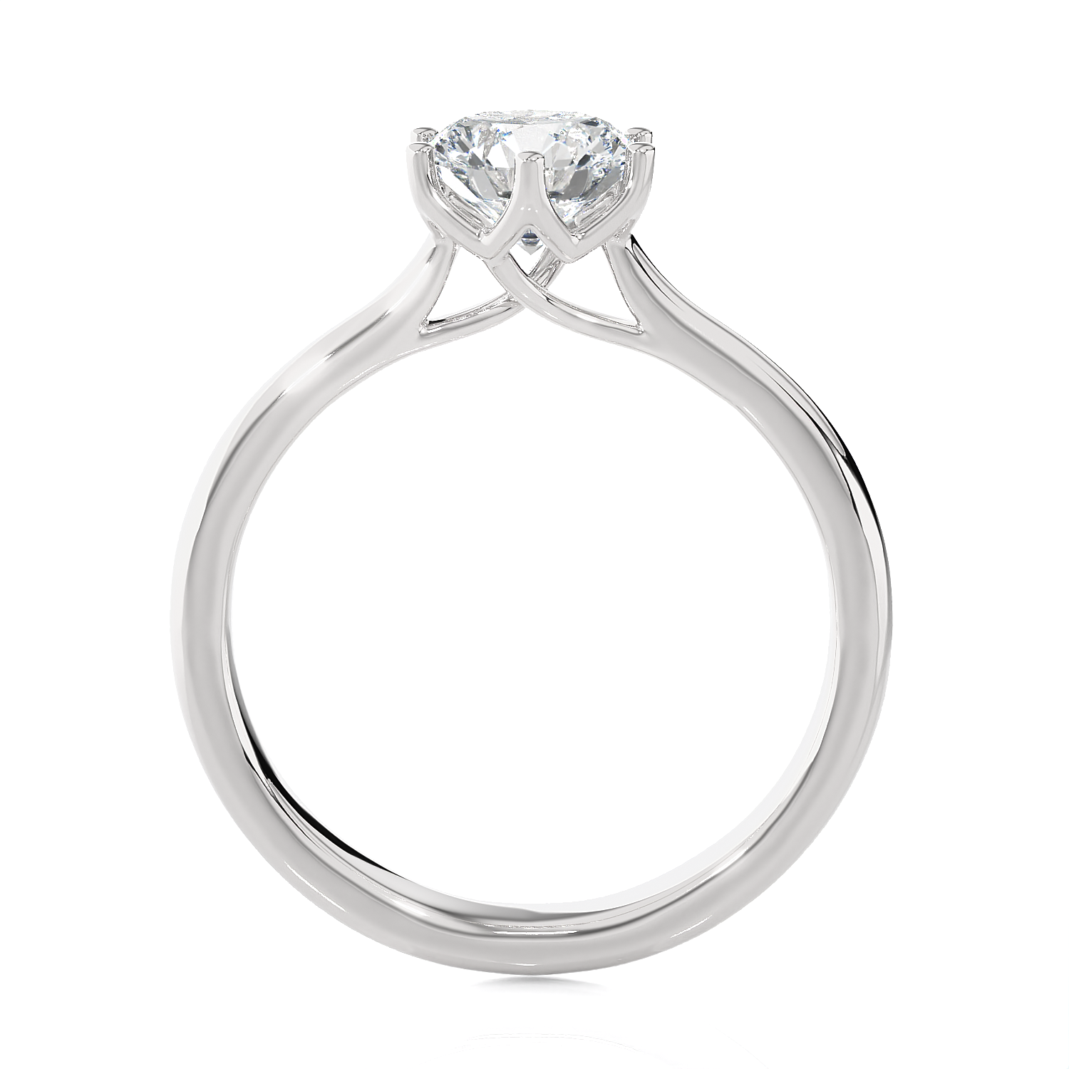 Round Lab Grown Diamond Solitaire Engagement Ring