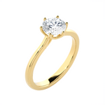 Round Lab Grown Diamond Solitaire Engagement Ring