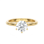 Round Lab Grown Diamond Solitaire Engagement Ring