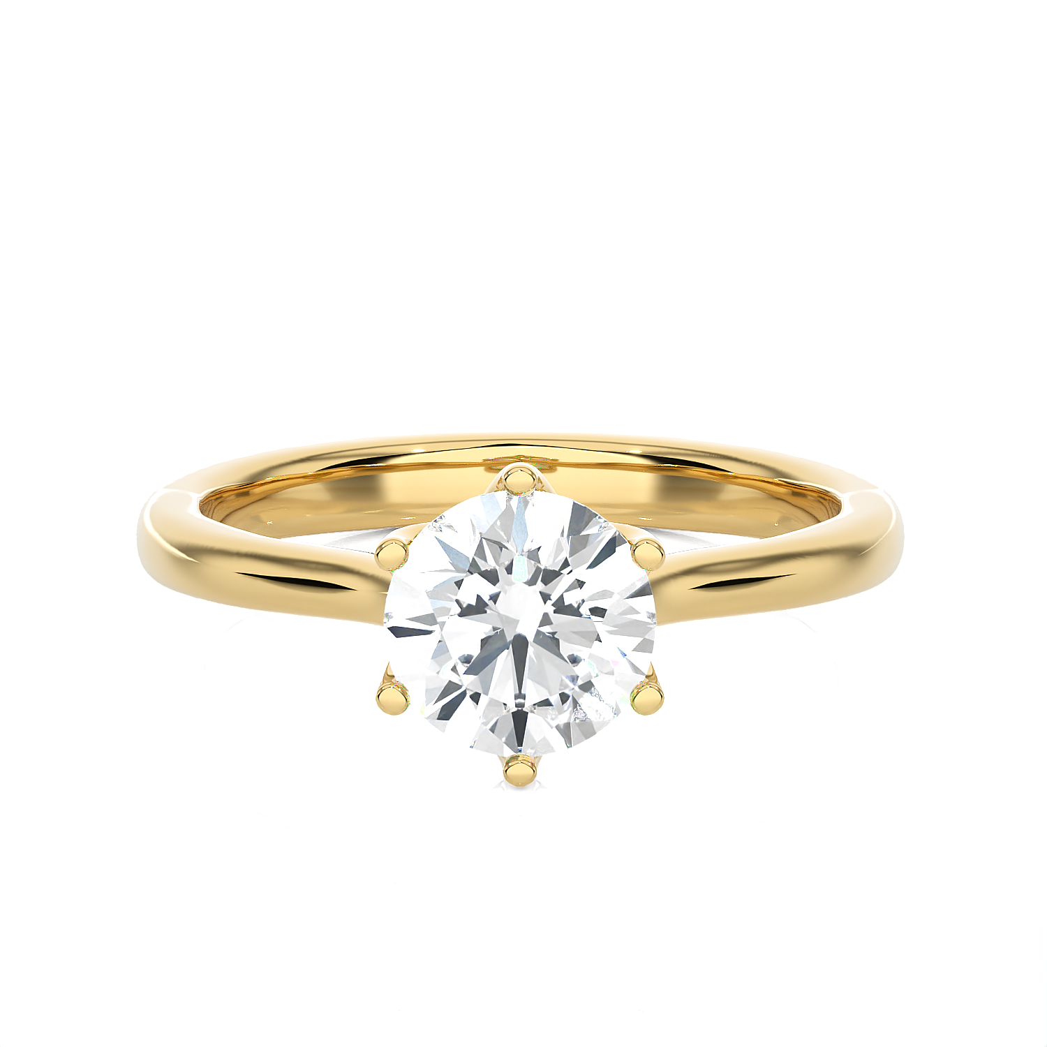 Round Lab Grown Diamond Solitaire Engagement Ring