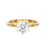 Round Lab Grown Diamond Solitaire Engagement Ring