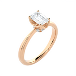 Emerald-Cut Lab Grown Diamond Solitaire Engagement Ring