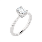 Emerald-Cut Lab Grown Diamond Solitaire Engagement Ring