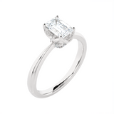 Emerald-Cut Lab Grown Diamond Solitaire Engagement Ring