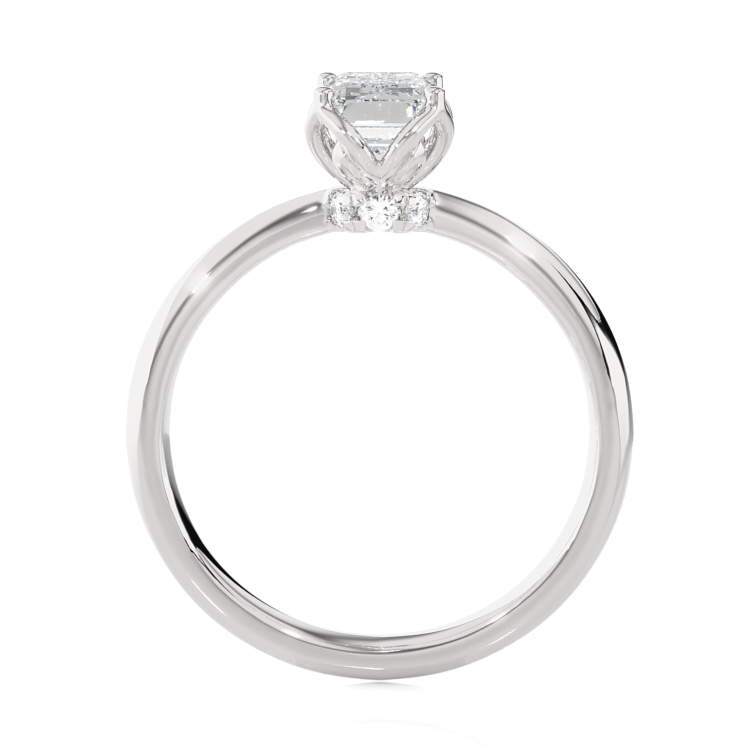 Emerald-Cut Lab Grown Diamond Solitaire Engagement Ring