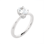 Round Lab Grown Diamond Solitaire Engagement Ring
