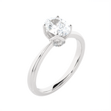 Round Lab Grown Diamond Solitaire Engagement Ring