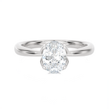 Round Lab Grown Diamond Solitaire Engagement Ring