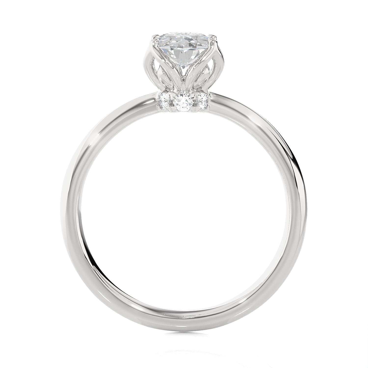 Round Lab Grown Diamond Solitaire Engagement Ring
