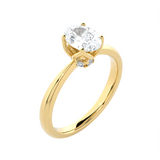 Round Lab Grown Diamond Solitaire Engagement Ring
