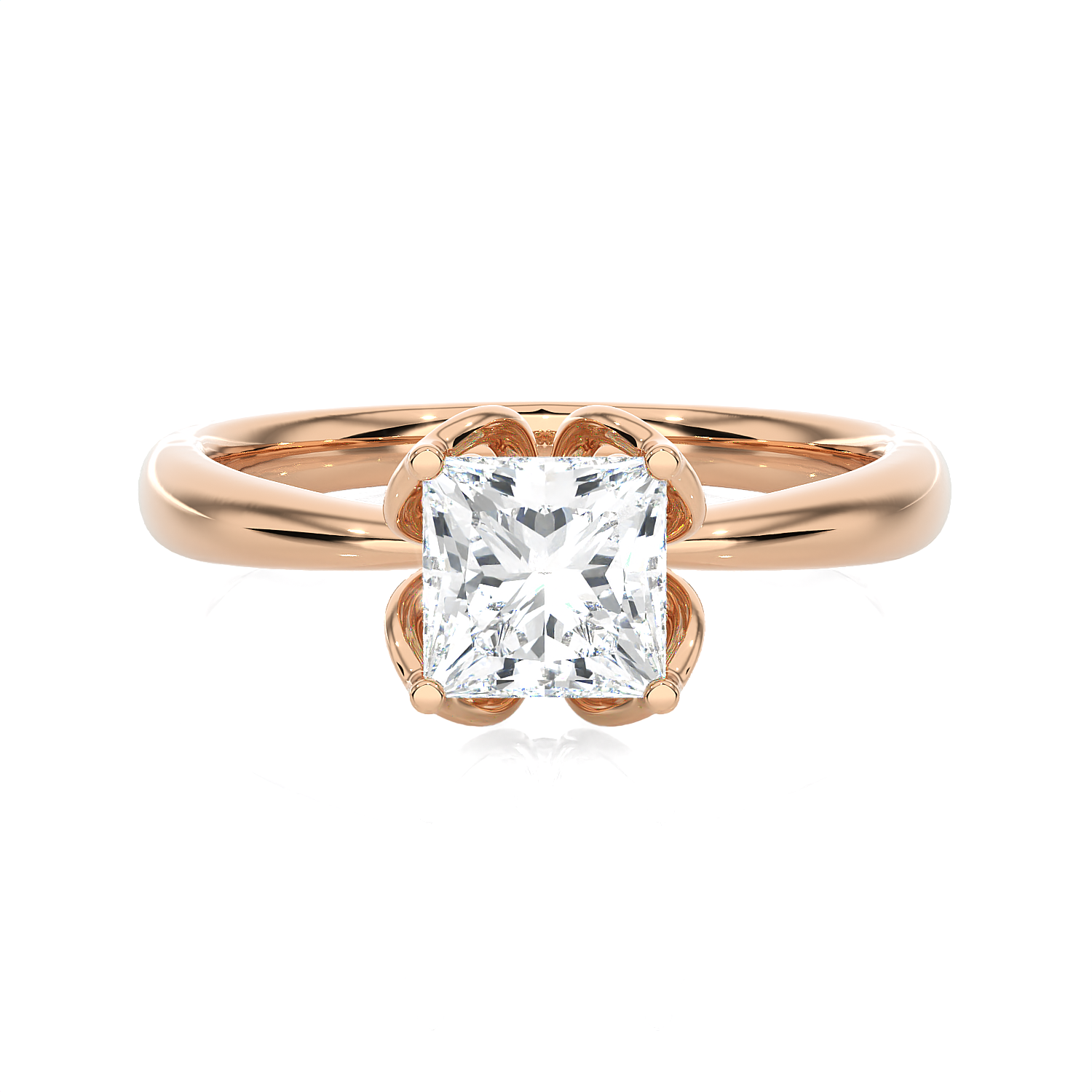 Princess-Cut Lab Grown Diamond Solitaire Engagement Ring