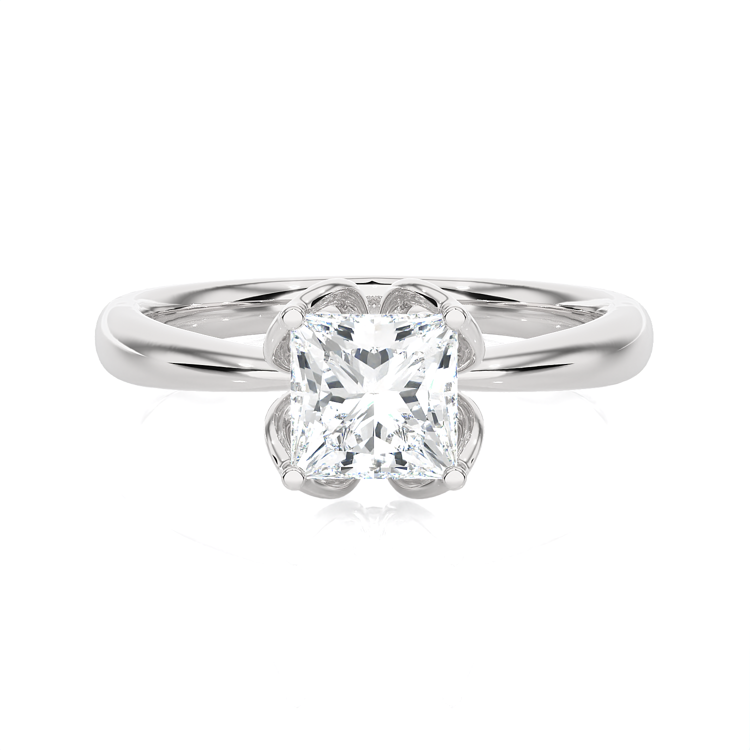 Princess-Cut Lab Grown Diamond Solitaire Engagement Ring