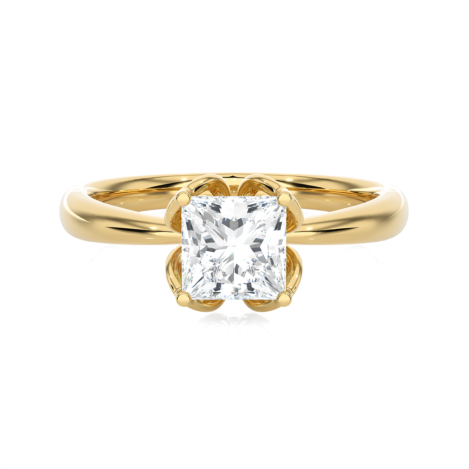 Princess-Cut Lab Grown Diamond Solitaire Engagement Ring