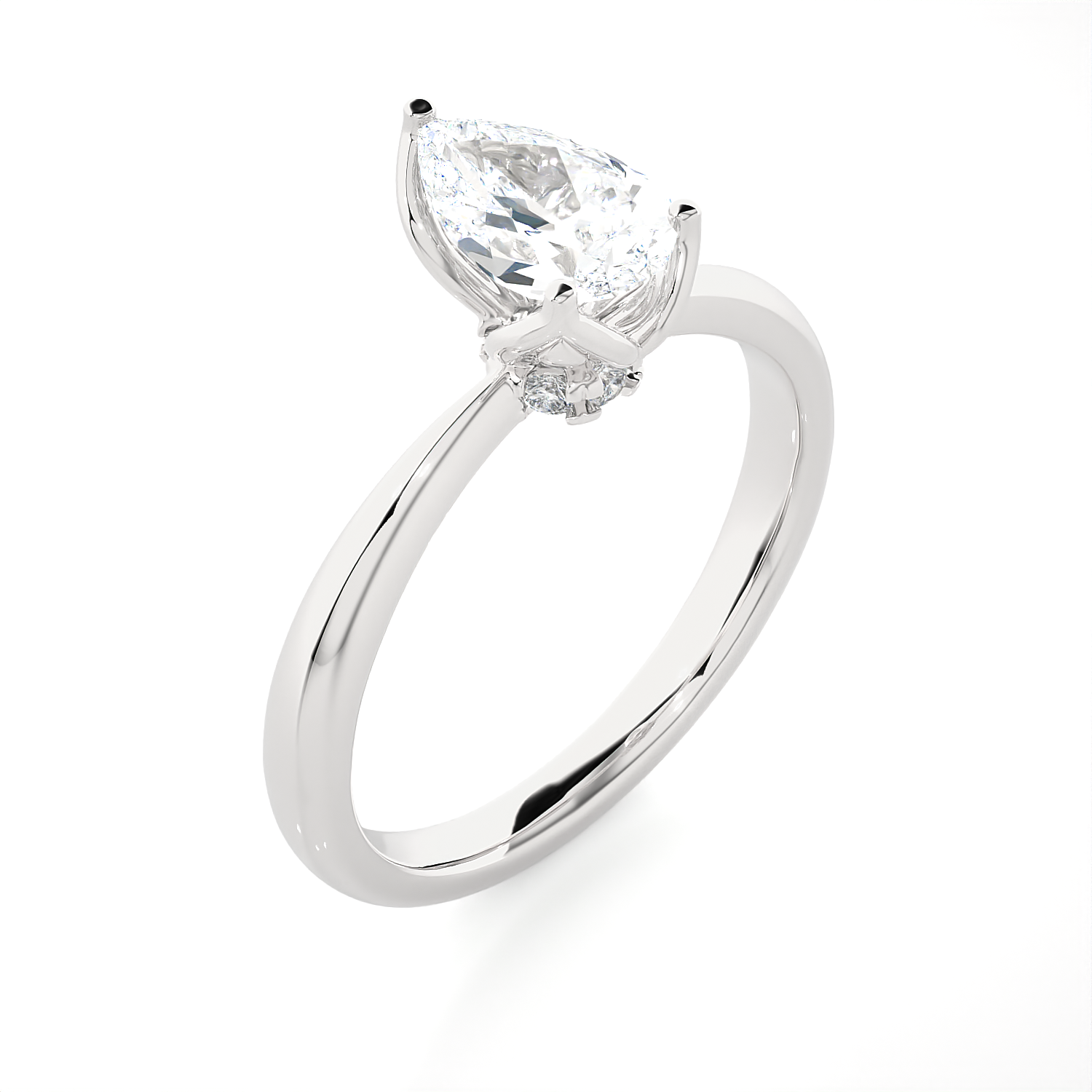 1 5/8 ctw Pear-Shaped Lab Grown Diamond Solitaire Engagement Ring
