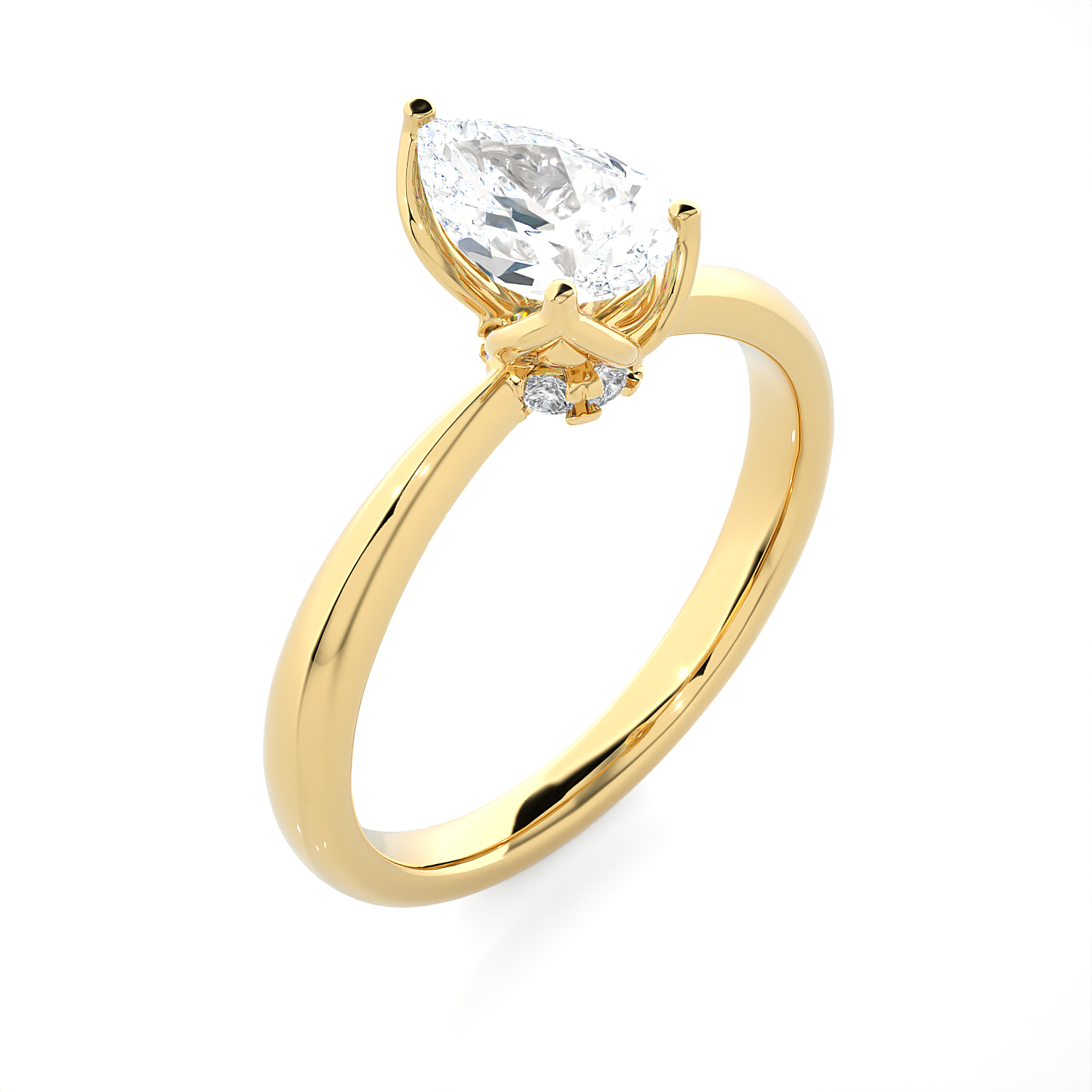 1 5/8 ctw Pear-Shaped Lab Grown Diamond Solitaire Engagement Ring