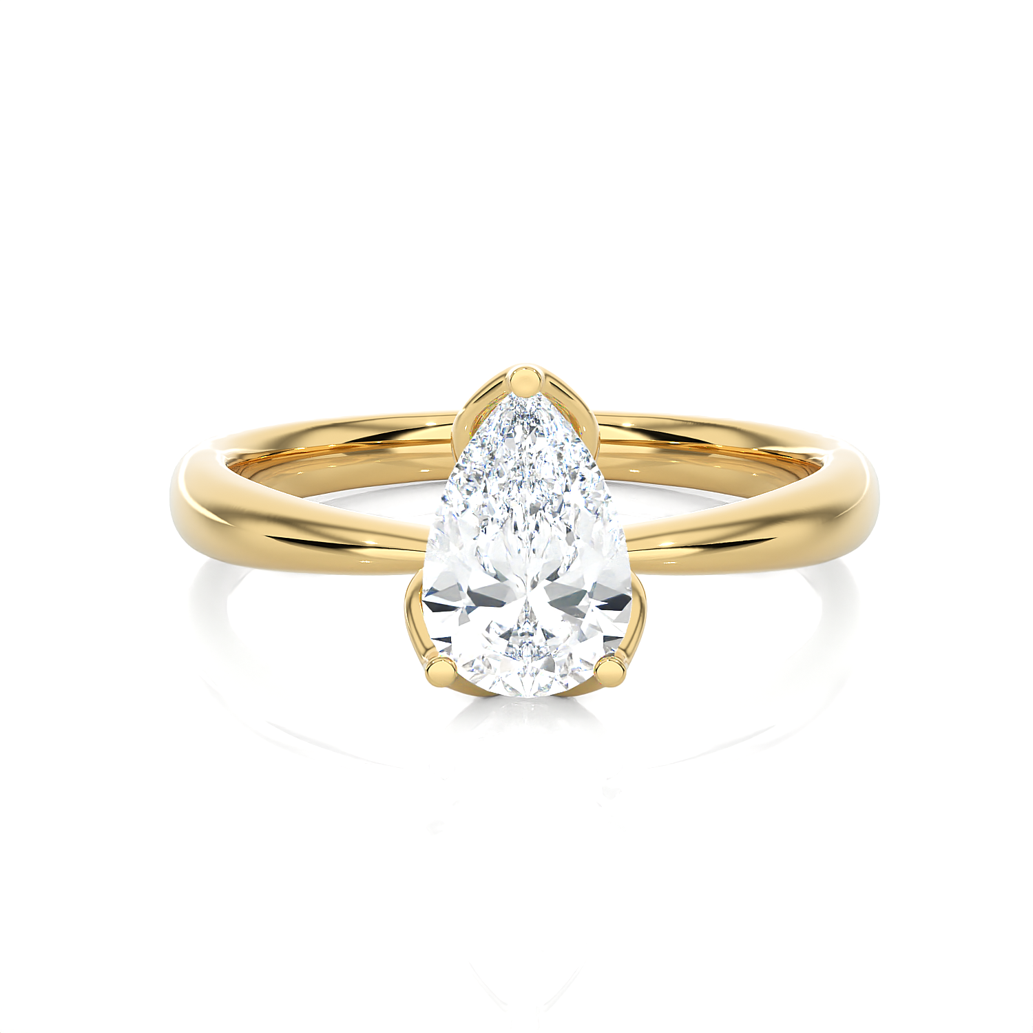 1 5/8 ctw Pear-Shaped Lab Grown Diamond Solitaire Engagement Ring