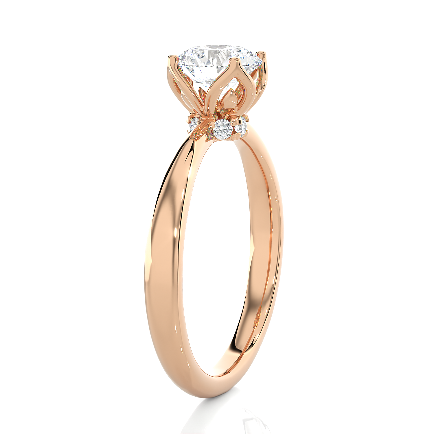 1 ctw Round Lab Grown Diamond Solitaire Engagement Ring