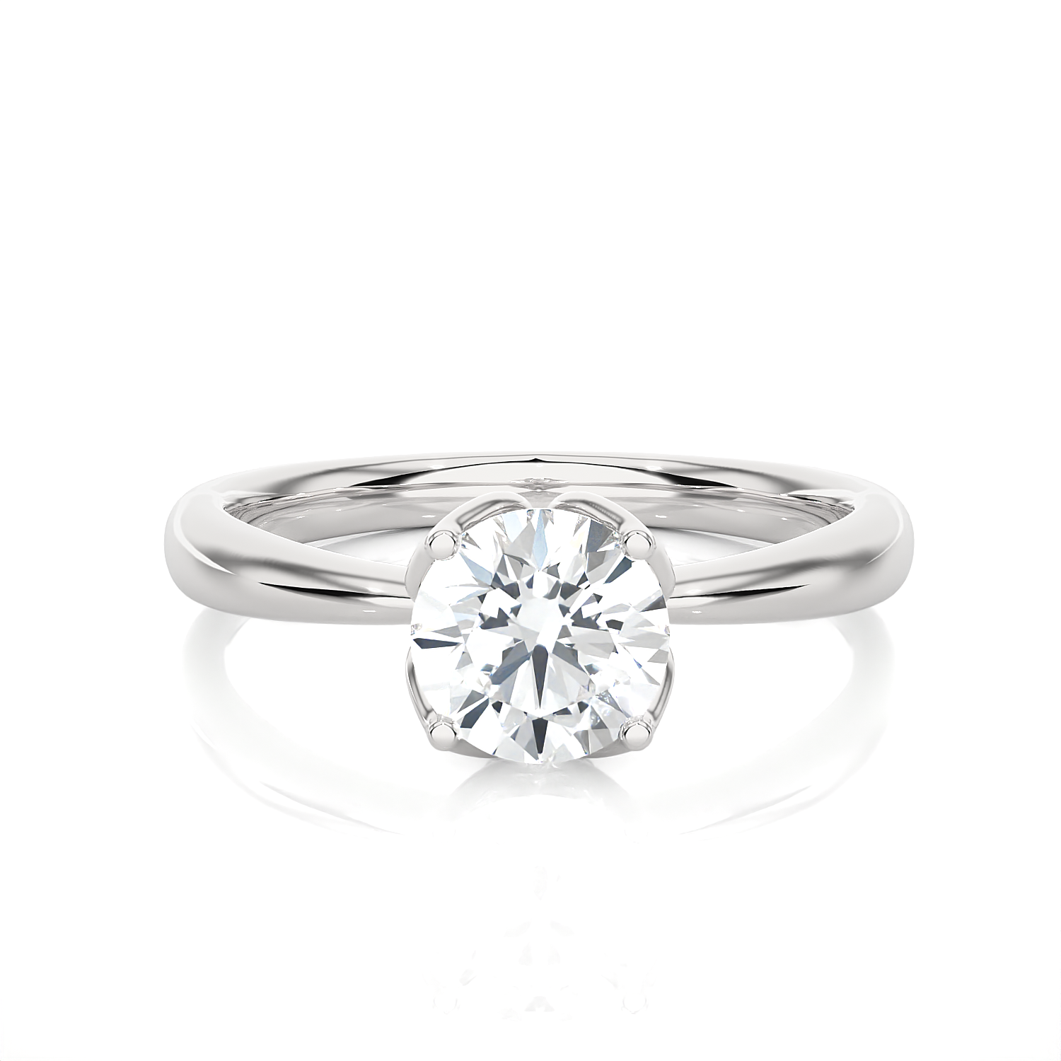 1 ctw Round Lab Grown Diamond Solitaire Engagement Ring
