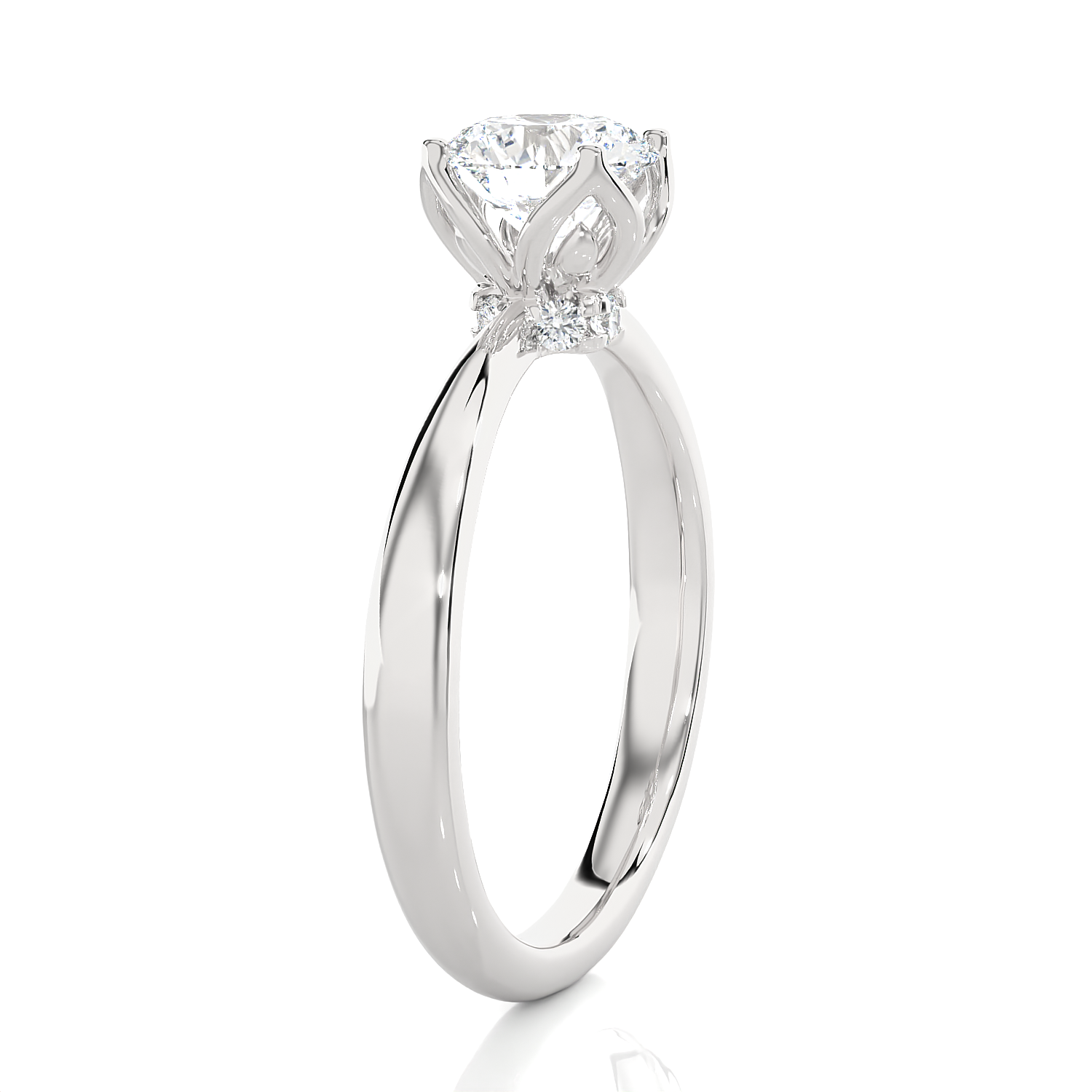 1 ctw Round Lab Grown Diamond Solitaire Engagement Ring