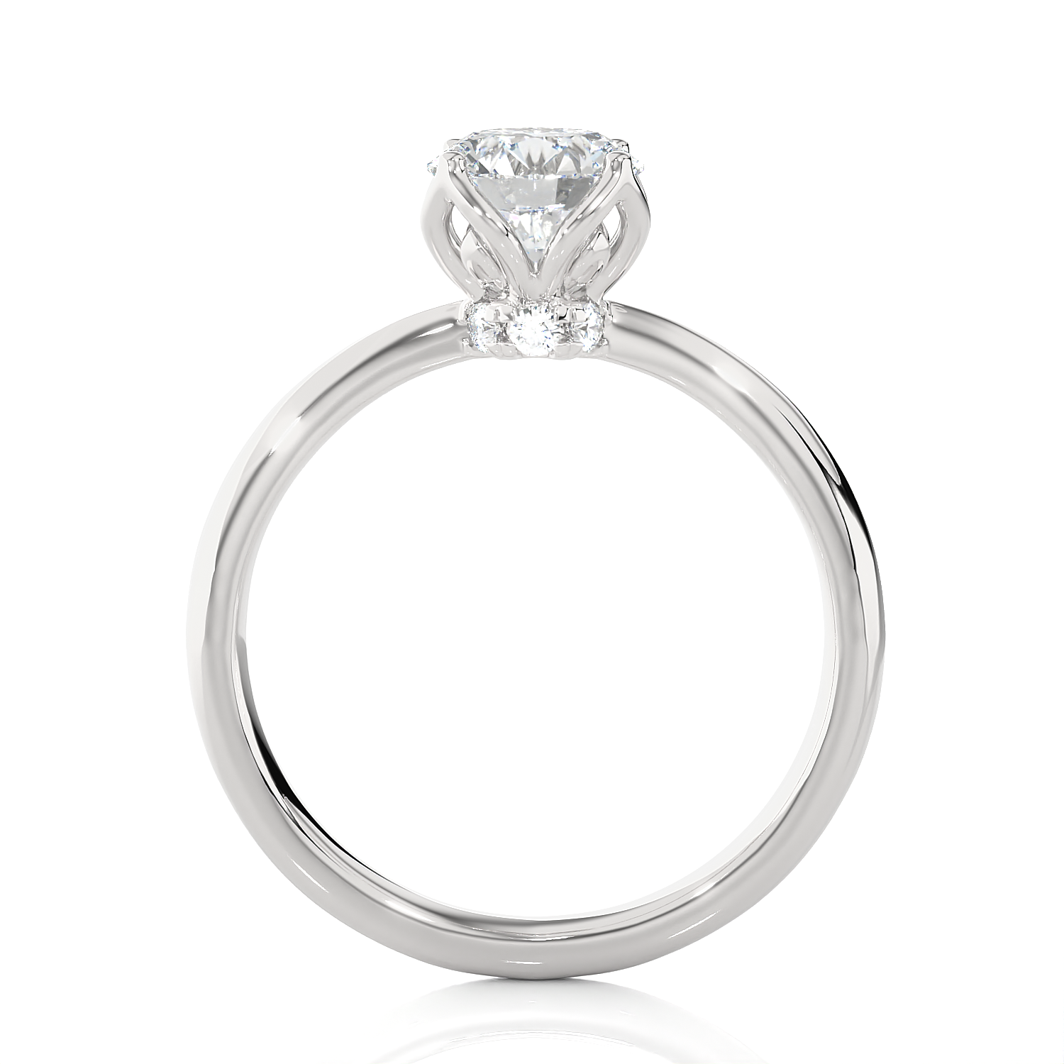 1 ctw Round Lab Grown Diamond Solitaire Engagement Ring