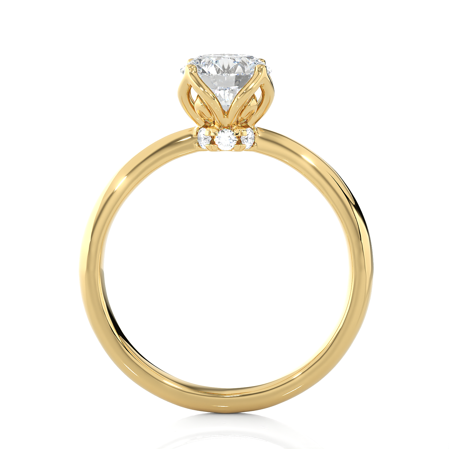 1 ctw Round Lab Grown Diamond Solitaire Engagement Ring