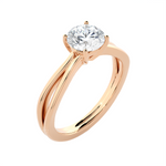Round Lab Grown Diamond Solitaire Engagement Ring