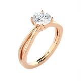 Round Lab Grown Diamond Solitaire Engagement Ring