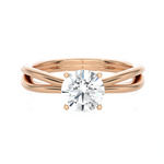 Round Lab Grown Diamond Solitaire Engagement Ring