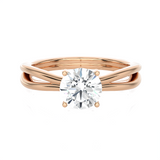 Round Lab Grown Diamond Solitaire Engagement Ring