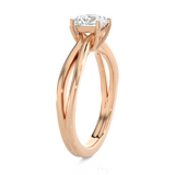 Round Lab Grown Diamond Solitaire Engagement Ring