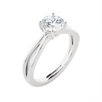 Round Lab Grown Diamond Solitaire Engagement Ring