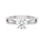 Round Lab Grown Diamond Solitaire Engagement Ring