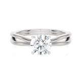 Round Lab Grown Diamond Solitaire Engagement Ring