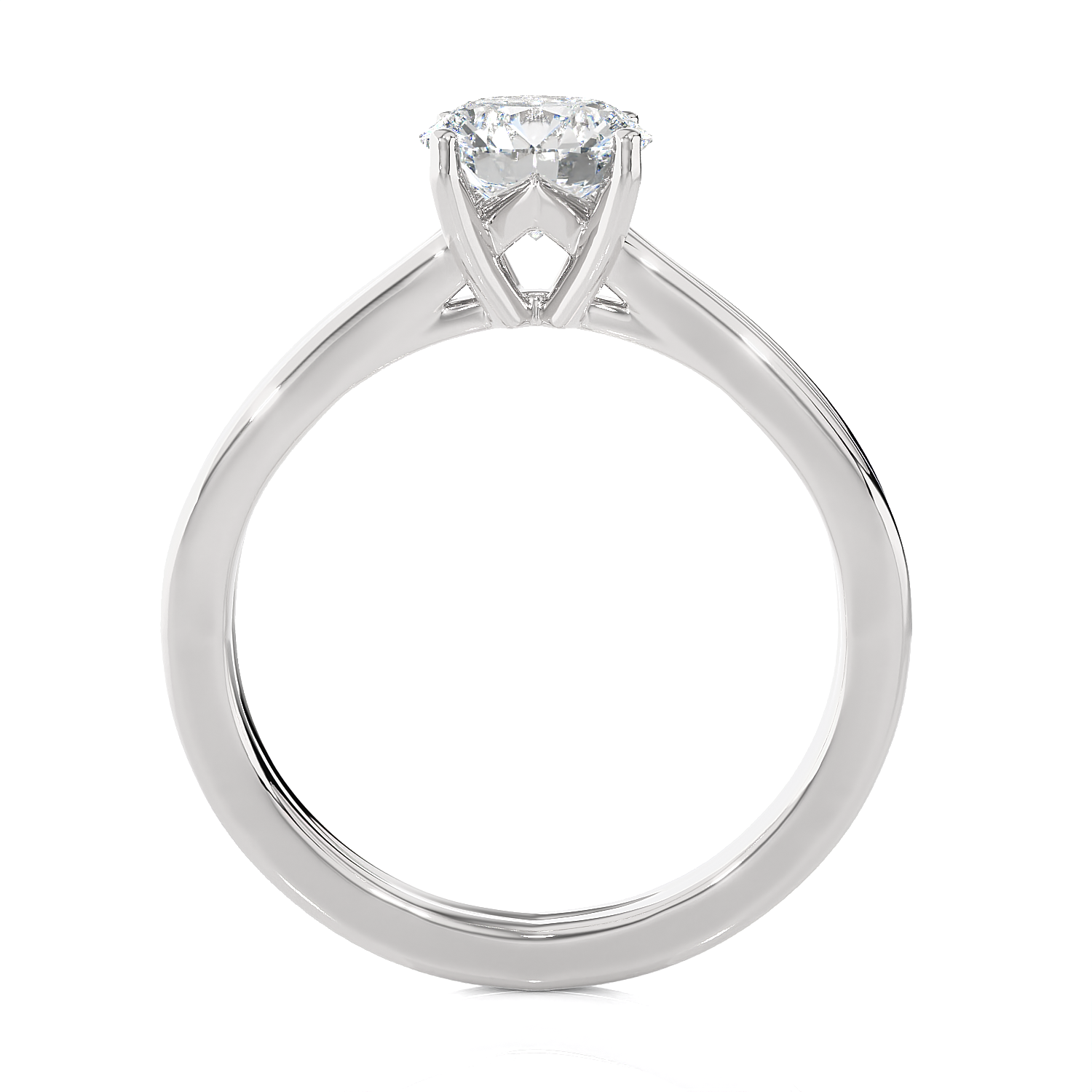 Round Lab Grown Diamond Solitaire Engagement Ring