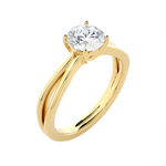Round Lab Grown Diamond Solitaire Engagement Ring