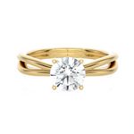 Round Lab Grown Diamond Solitaire Engagement Ring