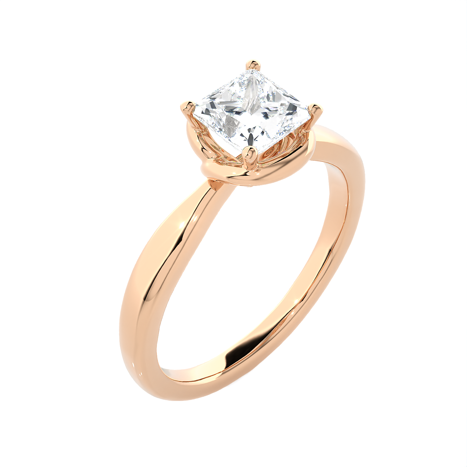 1 ctw Round Lab Grown Diamond Solitaire Engagement Ring