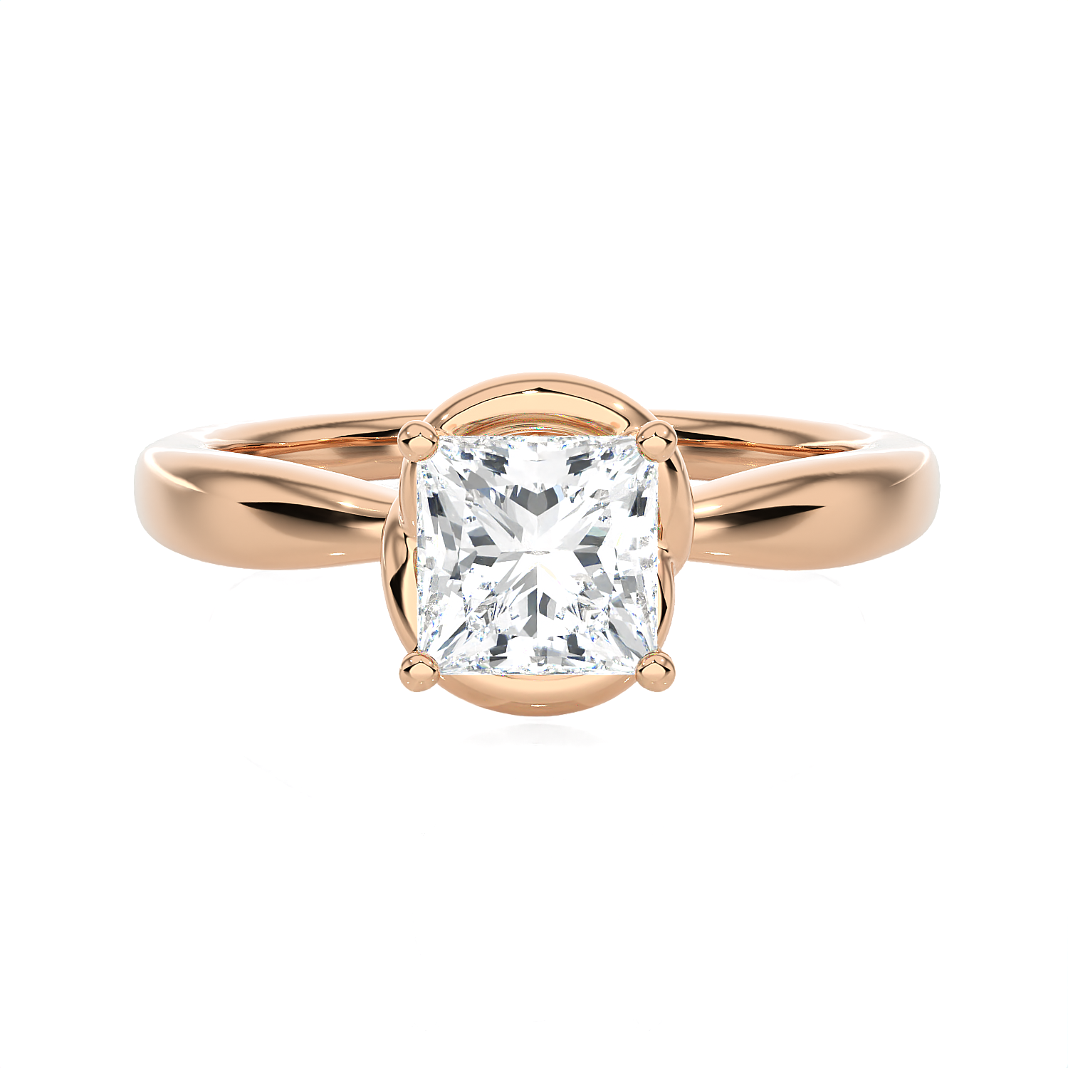 1 ctw Round Lab Grown Diamond Solitaire Engagement Ring