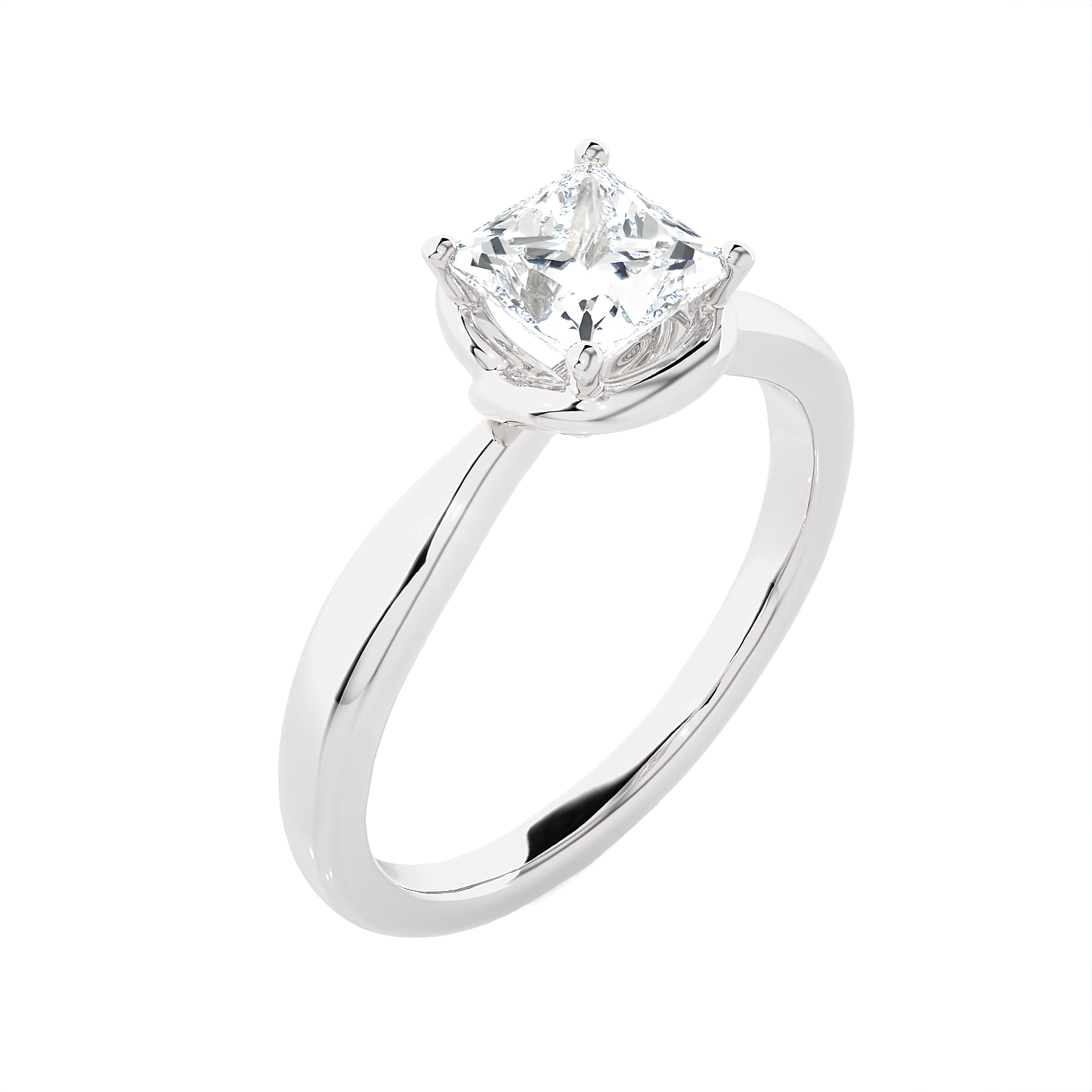 1 ctw Round Lab Grown Diamond Solitaire Engagement Ring