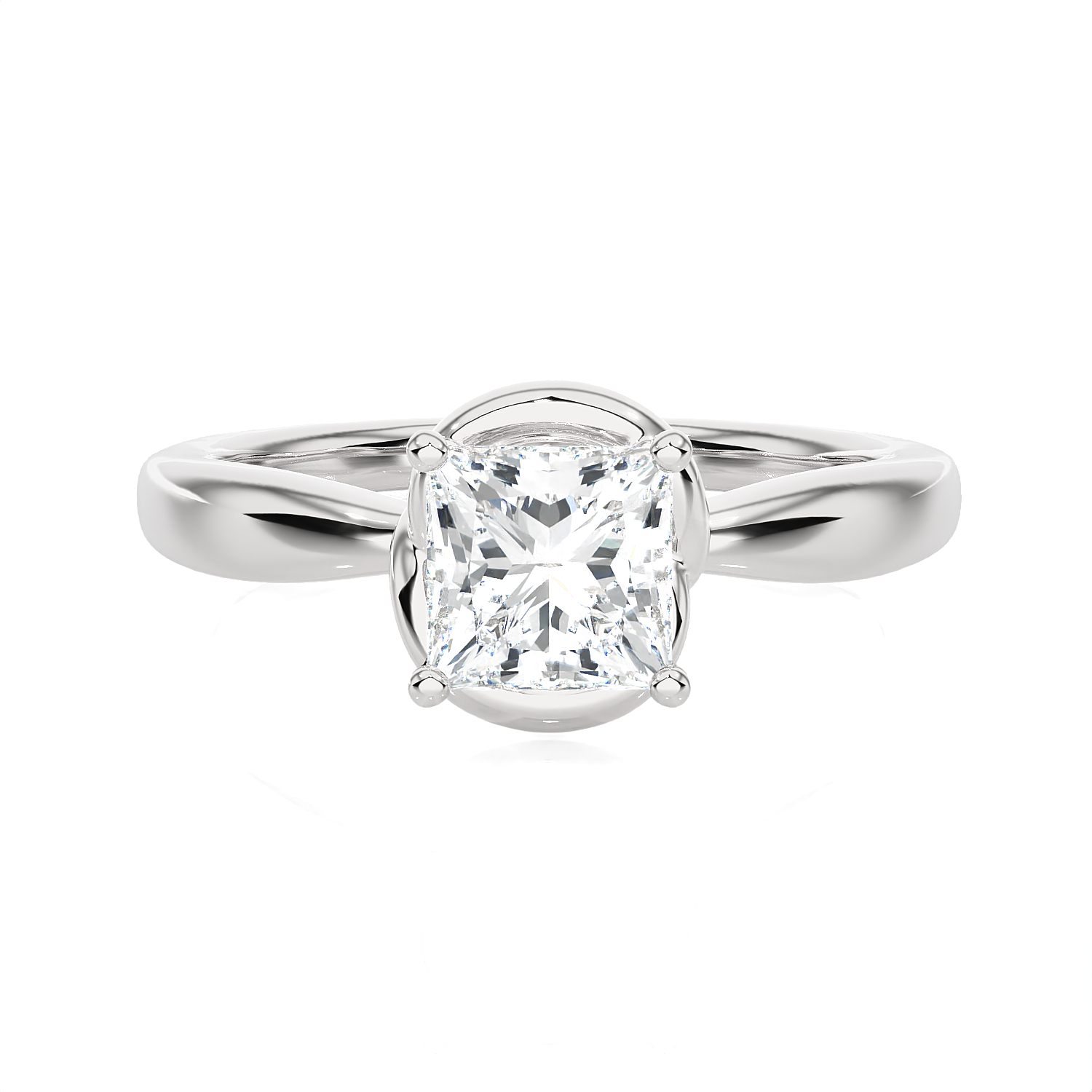 1 ctw Round Lab Grown Diamond Solitaire Engagement Ring
